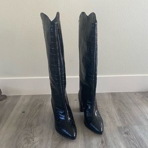 Schutz Knee high black boots